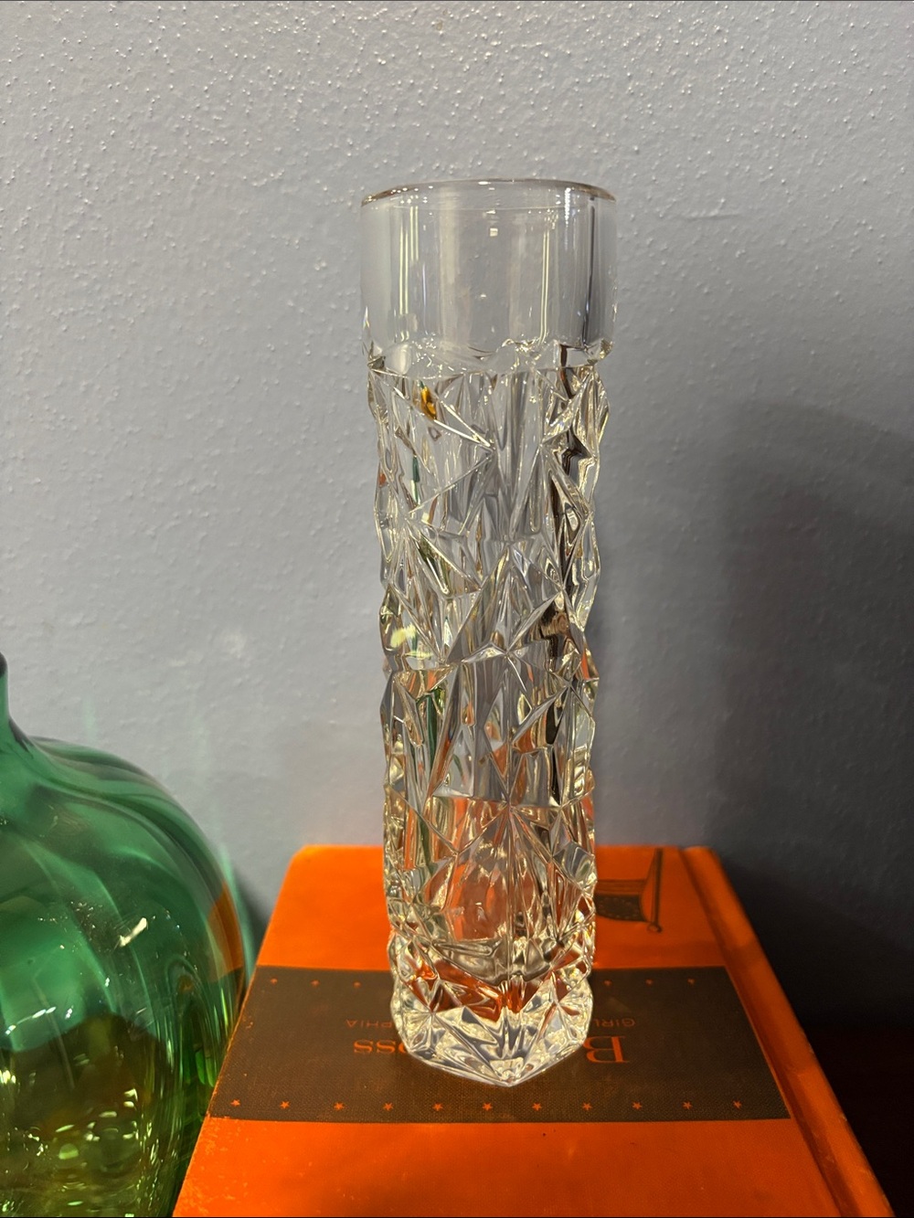 Tiffany & Co. Rock Cut Crystal Bud Vase